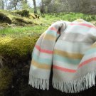 Spring Stripe Pure New Wool Blanket Throw 06