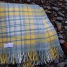 Ocean Cottage Check Pure New Wool Blanket Throw 05