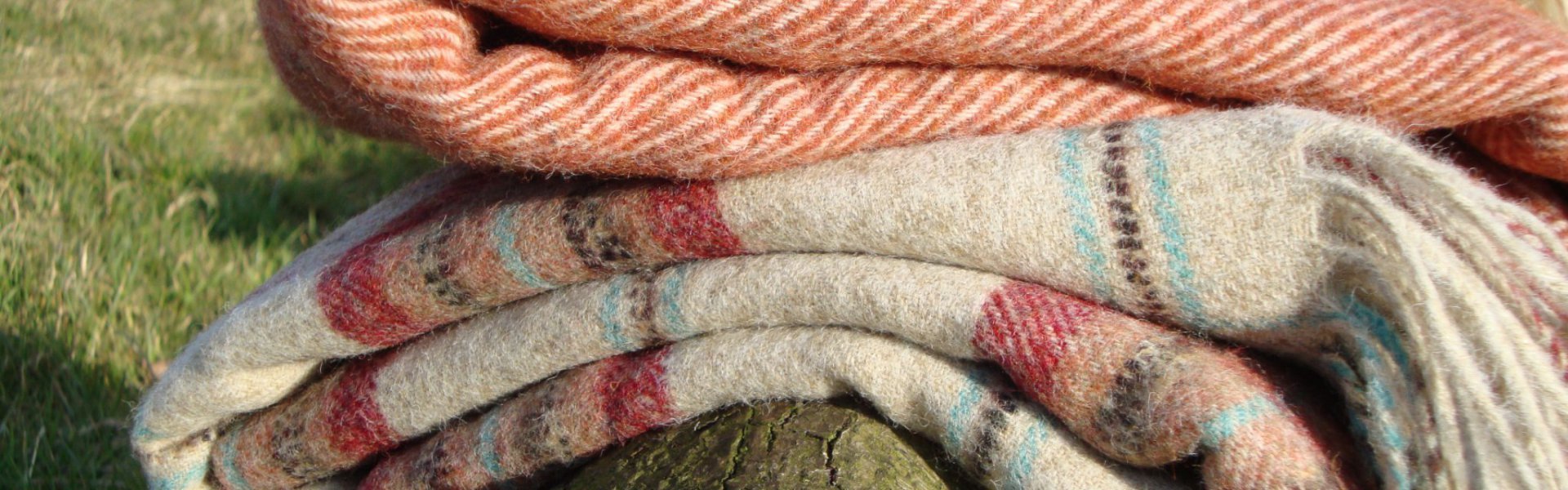 Brick Herringbone Shetland Wool Blanket Throw 06