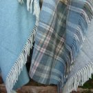 Glen Coe Aqua Shetland Wool Blanket Throw 05