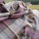 Kirtle Heather Check Shetland Wool Blanket Throw 02