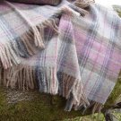 Kirtle Heather Check Shetland Wool Blanket Throw 03