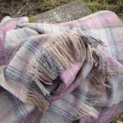 Kirtle Heather Check Shetland Wool Blanket Throw 04