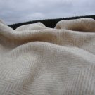 Natural Herringbone Shetland Wool Blanket Throw 03