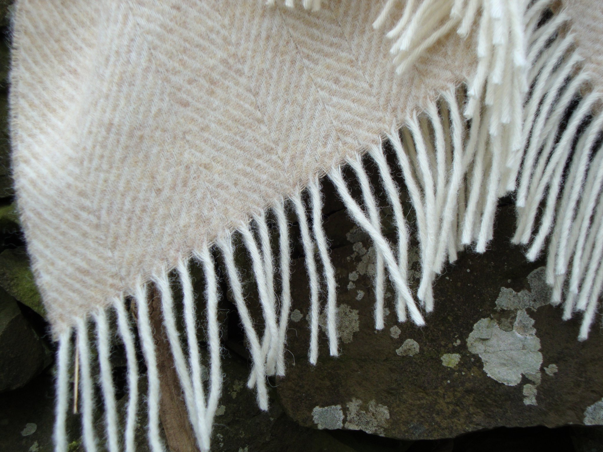 Beige Herringbone | Shetland Blanket | Solway Blankets