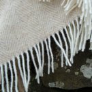 Natural Herringbone Shetland Wool Blanket Throw 05