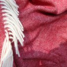 Red Herringbone Shetland Wool Blanket Throw 03