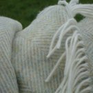 Sage Herringbone Shetland Wool Blanket Throw 06