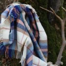 Falmouth Blue Ivory Check Shetland Throw 02