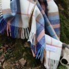 Falmouth Blue Ivory Check Shetland Throw 03