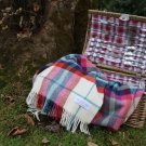 Falmouth Red Ivory Check Shetland Throw 04