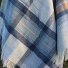 Skye Blue Check Shetland Wool Throw 02