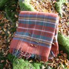 Antique Royal Stewart Tartan Pure New Wool Rug Blanket 03