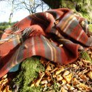 Antique Royal Stewart Tartan Pure New Wool Rug Blanket 05