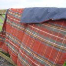 Antique Royal Stewart Tartan Pure New Wool Waterproof Picnic Blanket 04
