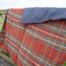 Antique Royal Stewart Tartan Pure New Wool Waterproof Picnic Blanket 04