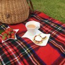 Royal Stewart Tartan Pure New Wool Waterproof Picnic Blanket 04