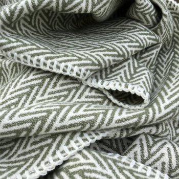 Mineral Green Chevron Cotton Throw