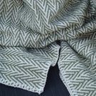 Mineral Green Chevron Cotton Blanket Throw 02