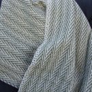 Mineral Green Chevron Cotton Blanket Throw 03