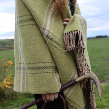 Emerald Isle Overcheck Cashmere/Merino Throw