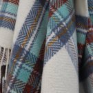 Murrayfield Cashmere Merino Aqua Plaid Throw 03