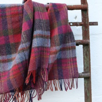 Kennedy Plaid Pure Wool Knee Blanket