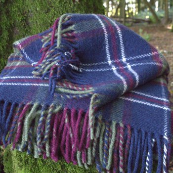 Morello Cherry Pure New Wool Tartan Knee Rug