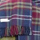 Morello Cherry Tartan Pure New Wool Knee Rug 03