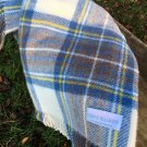 muted blue stewart tartan pure wool knee rug 01