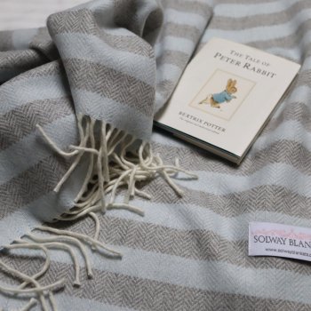 Eddie Stripe Cashmere mix Baby Blanket 