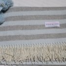 Eddie Stripe Cashmere Mix Blue Baby Blanket 04