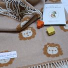 Lion Caramel Merino Baby Blanket 01