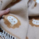 Lion Caramel Merino Baby Blanket 03