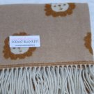 Lion Caramel Merino Baby Blanket 04