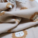 Lion Caramel Merino Baby Blanket 05