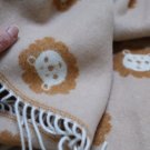 Lion Caramel Merino Baby Blanket 06