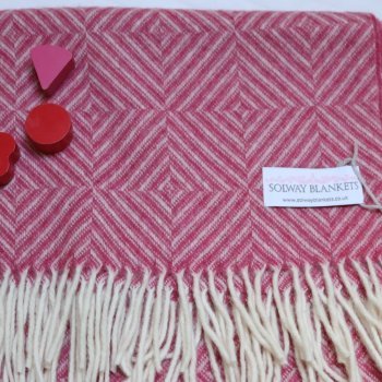 Pink Diamond Merino Wool Baby Blanket