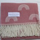 Rainbow Pink Merino Baby Blanket 01