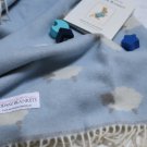Sheep Blue Merino Baby Blanket 06
