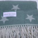 Star Seagreen Merino Baby Blanket 01