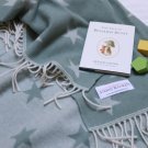 Star Seagreen Merino Baby Blanket 02