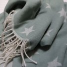 Star Seagreen Merino Baby Blanket 04