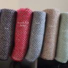 Chevron Assorted All Wool Recycled Blankets A05