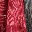 Chevron Red All Wool Recycled Blankets A04