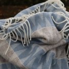 Blue Mist Snowdonia Pure New Wool Blanket Throw 06