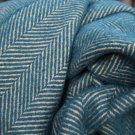 Emerald Mustard Herringbone Pure New Wool Blanket Throw 03