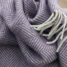 Lavender Grey Herringbone Pure New Wool 05