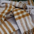 Hex English Mustard Check Pure New Wool Extra Large Blanket 03